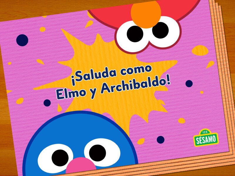 actividades Saluda como Elmo y Archibaldo